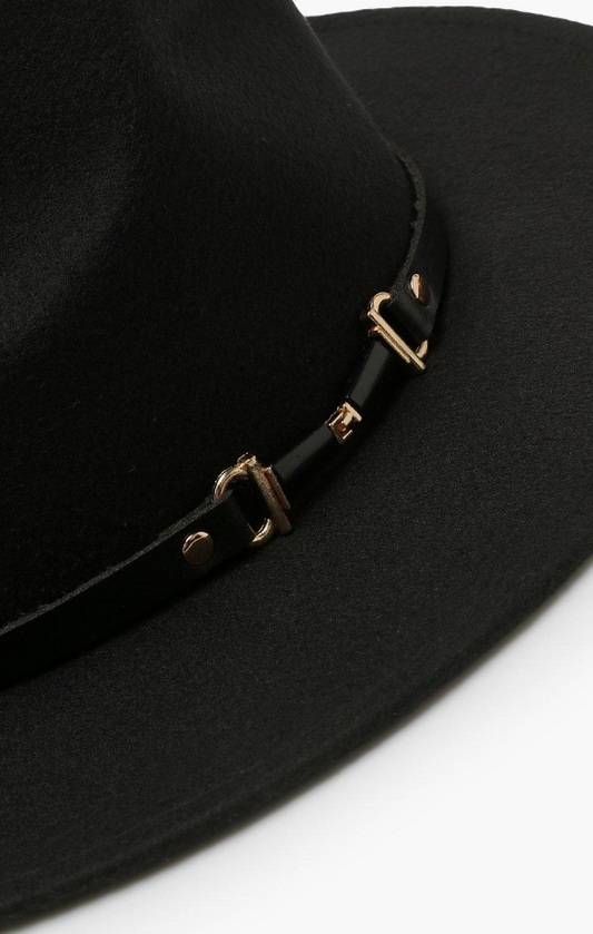 Buckle Detail Fedora Hat