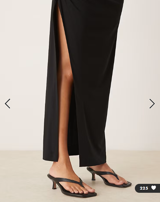 ASOS DESIGN ruched maxi dress in black