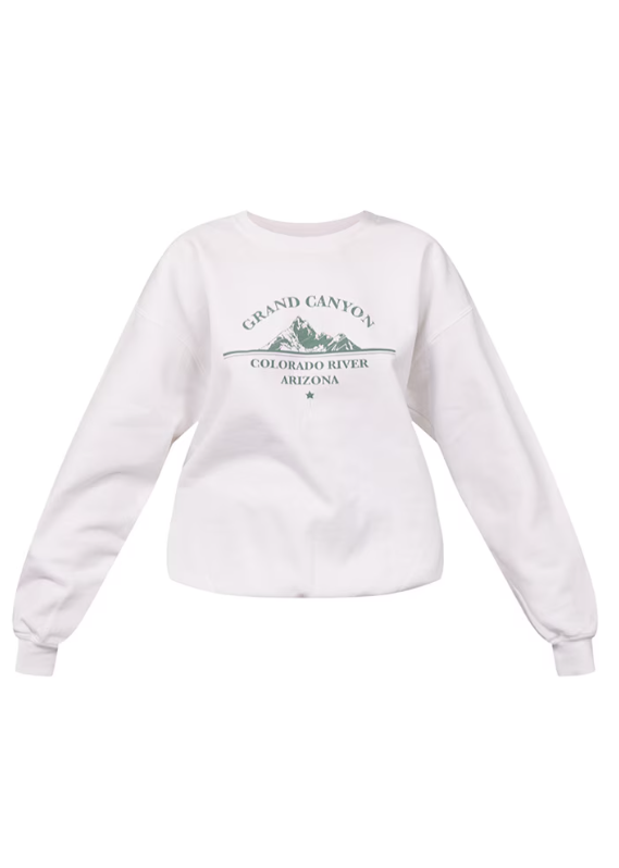 Cream Grand Canyon Print Sweatshirt