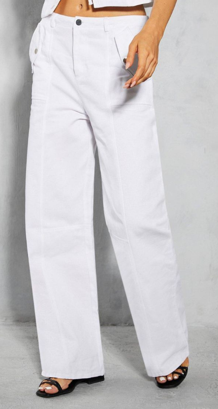 Twill Belt Detail Pocket Cargo Trouser