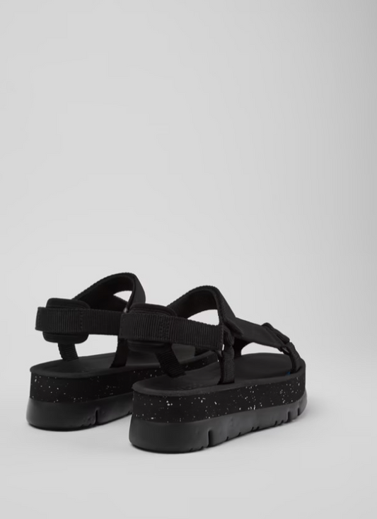 Camper - Black recycled PET sandals for women