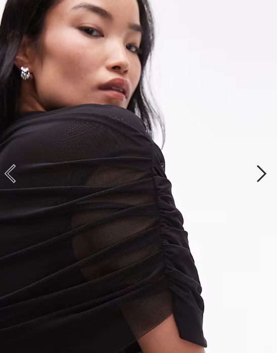Heiress Beverly Hills mesh overlay drape detail asymmetric drop waist maxi dress in black