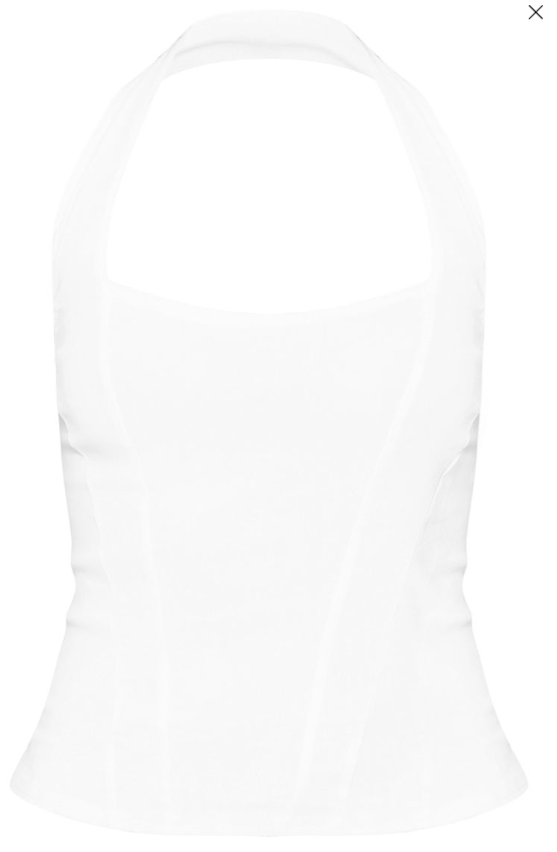 White Bengaline Square Neck Top