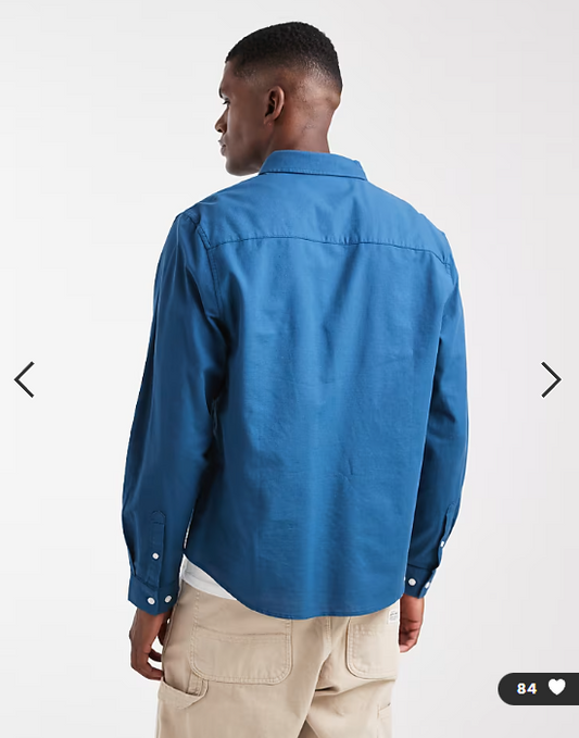 ASOS DESIGN oxford regular shirt in teal
