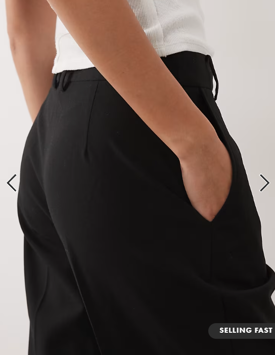 ASOS DESIGN tailored slim straight trousers in black