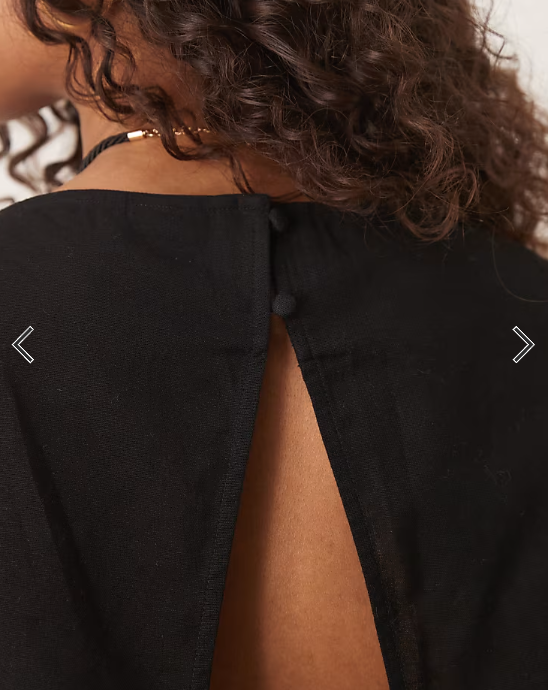 ASOS DESIGN double layer playsuit with open back in black