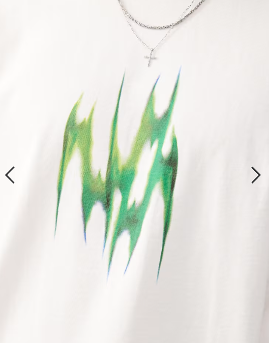 Weekday relaxed fit t-shirt with graphic front and back print in white