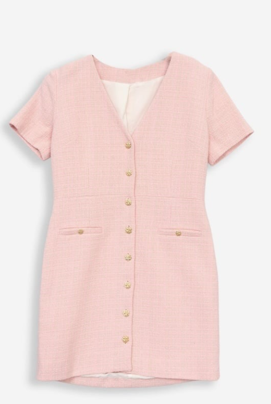 Morgan - Iris - twill buttoned Dress