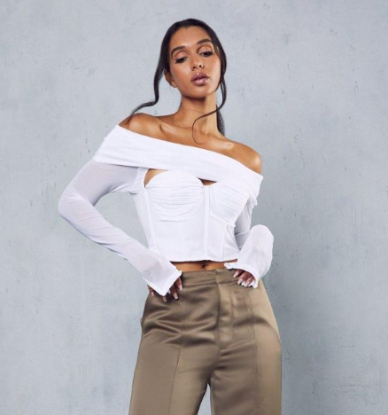 Premium Mesh Corset Overlay Top