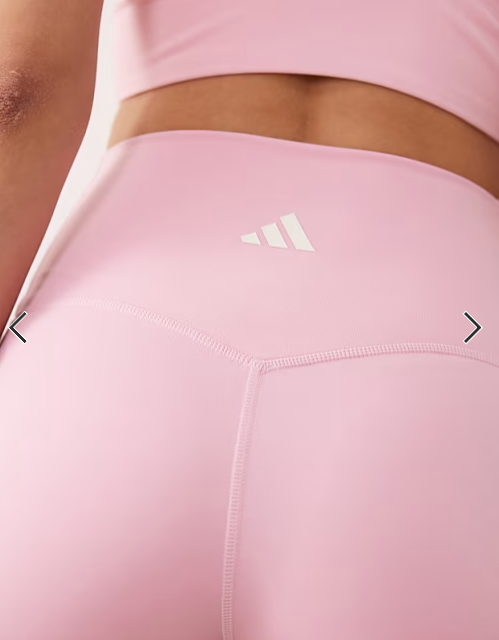 adidas Performance Three Stripes Studios booty shorts in pink