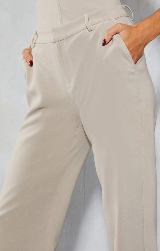 Low Rise Straight Leg Trousers