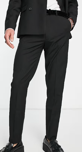 ASOS DESIGN slim suit trousers in black