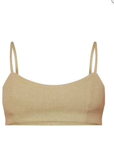 PETITE SAGE PEACH SKIN CROP TOP
