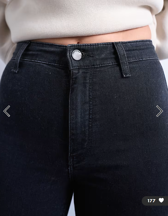 Topshop Joni high rise skinny jeans in washed black