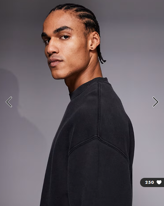 4505 Icon Rest Day heavyweight 440gsm cotton oversized boxy sweatshirt in washed black
