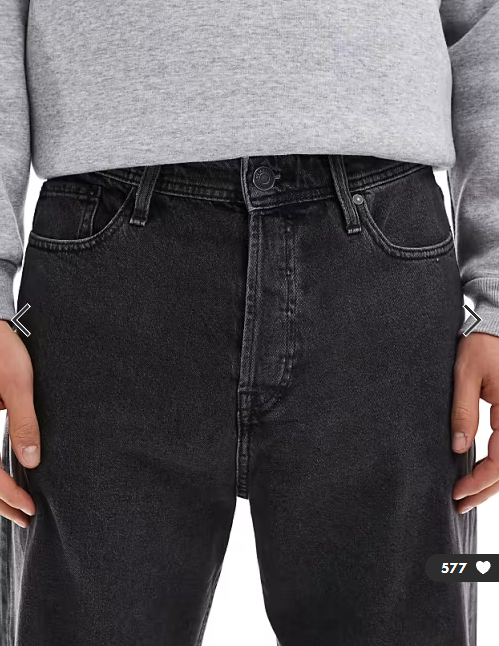 Jack & Jones Alex baggy jeans in washed black