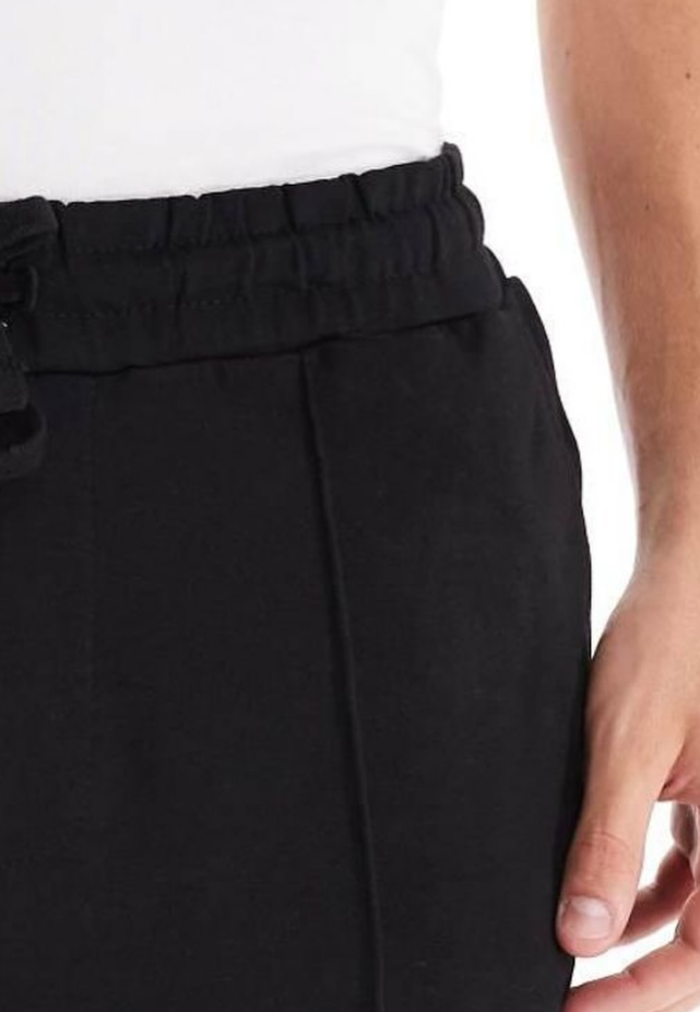 Bershka - wide leg pintuck jogger black