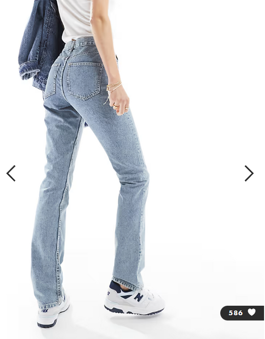 ASOS DESIGN Tall mid rise straight jeans in light blue