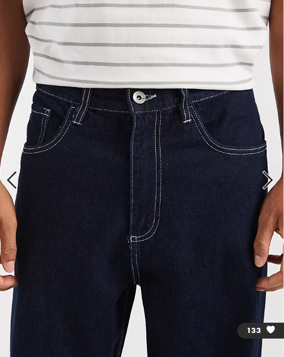 Redefined Rebel baggy jean in washed blue