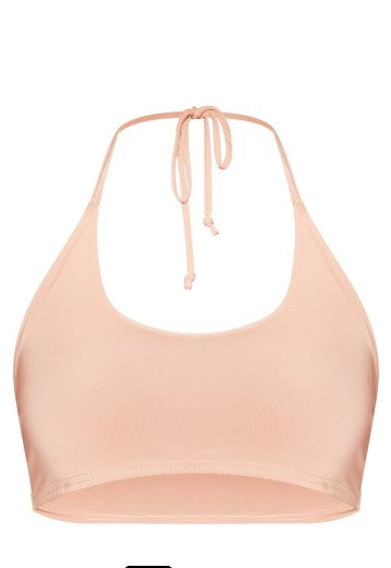 Stone Slinky Halter Crop Top
