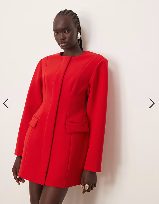 Arrange - cinched waist blazer dress in red