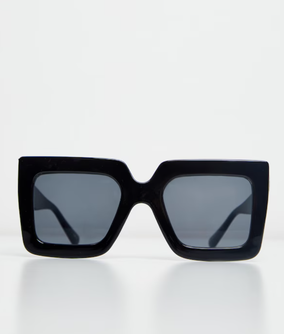 Black Square Oversized Frame Sunglasses
