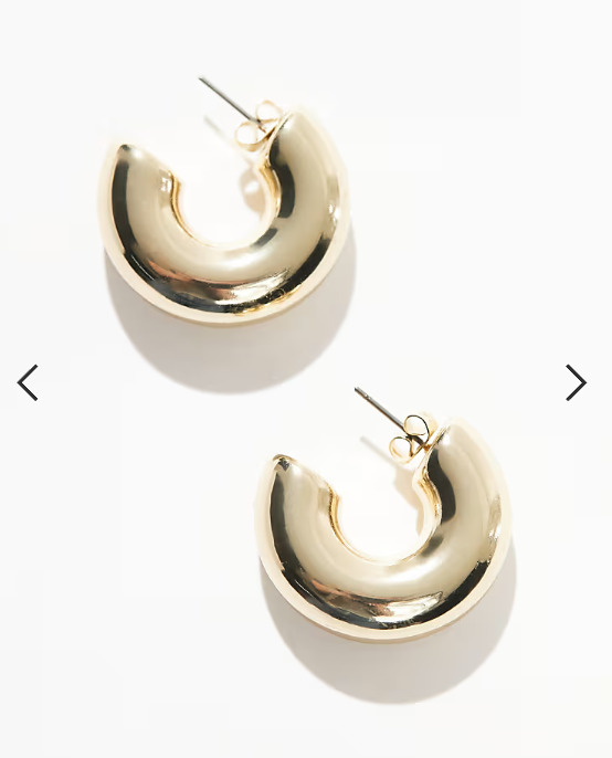 Pieces chunky hoop earrings in gold