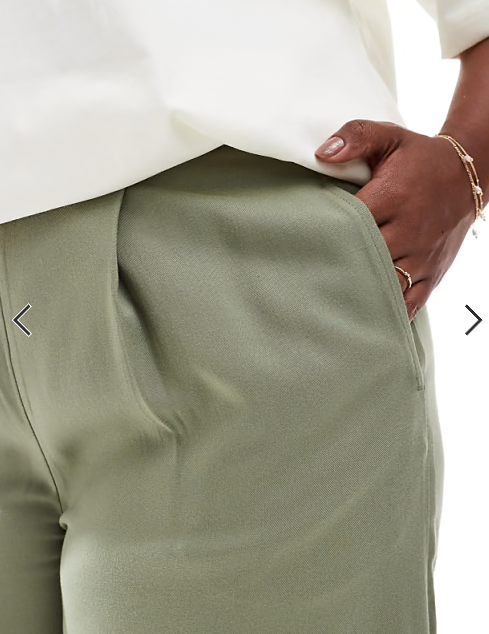 ASOS DESIGN Curve pull on trousers in olive