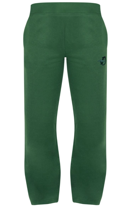 Plt - Forest Green Logo Embroidered Wide Leg Joggers