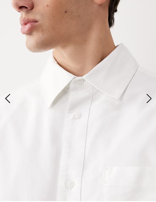 ASOS COLLECTIVE oversized oxford shirt in white