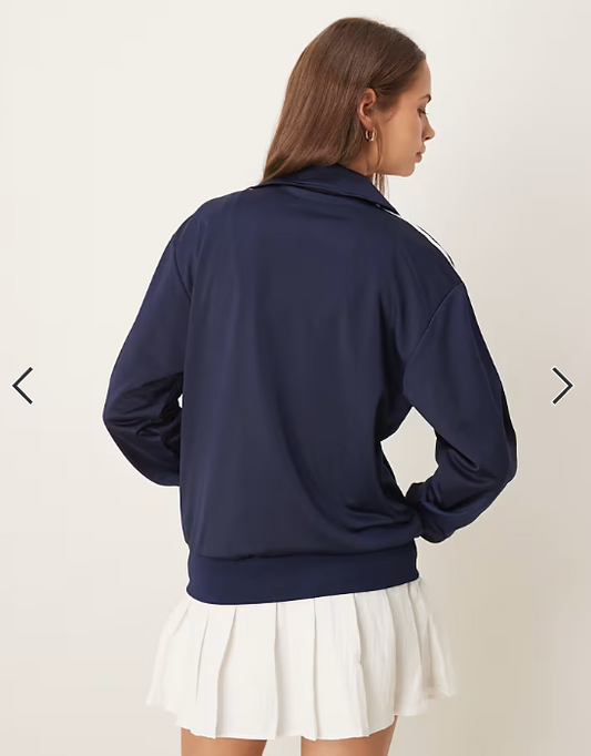adidas Originals Firebird track top in navy