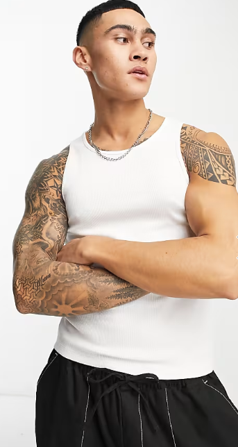 Asos - COLLUSION ribbed vest in white