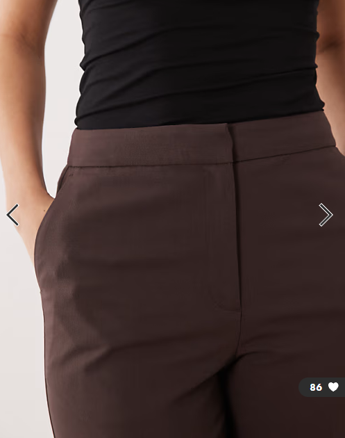Nobody's Child wool feel tailored cigarette trouser co-ord chocolate brown
