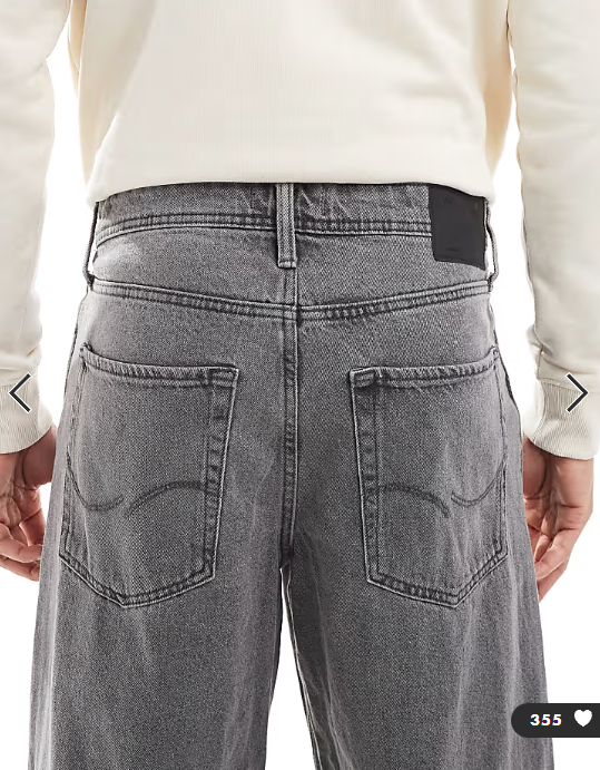 Jack & Jones Dave super baggy jeans in grey