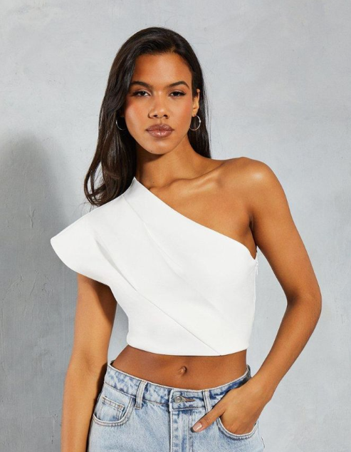 One Shoulder Structured Asymmetric Top
