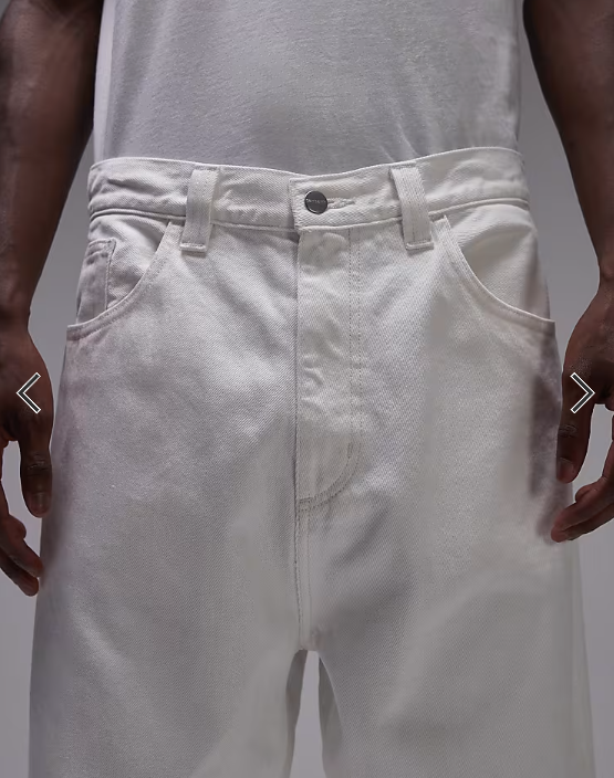 Carhartt WIP brandon loose tapered jeans in white