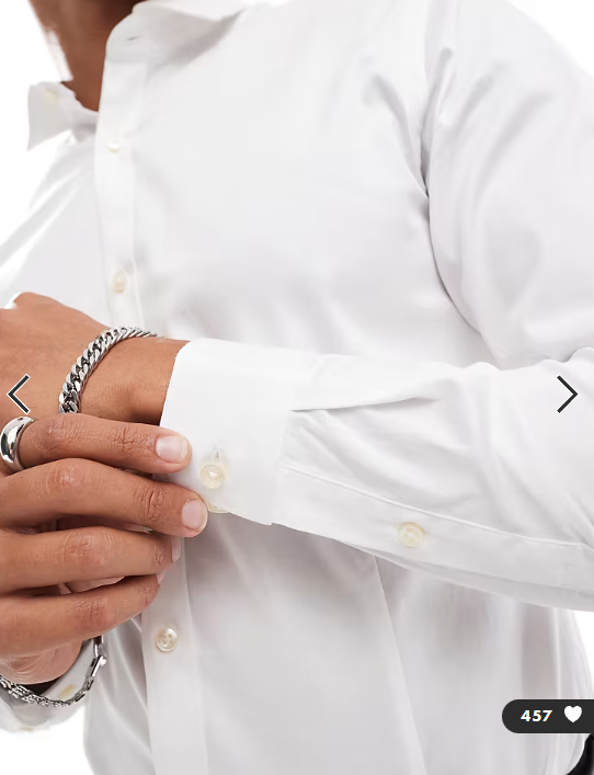 Jack & Jones Premium super slim fit stretch smart shirt in white