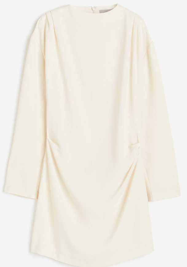 H&M - Draped Dress - Cream