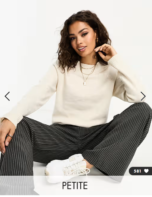 Vero Moda Petite round neck jumper in cream