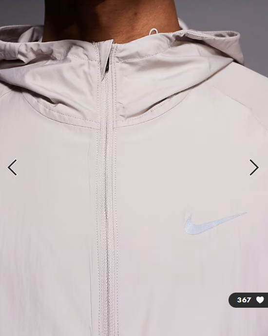 Nike Running Miler jacket in light grey