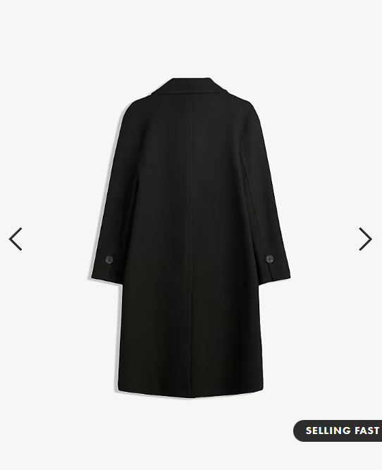 Bershka Long soft coat in black