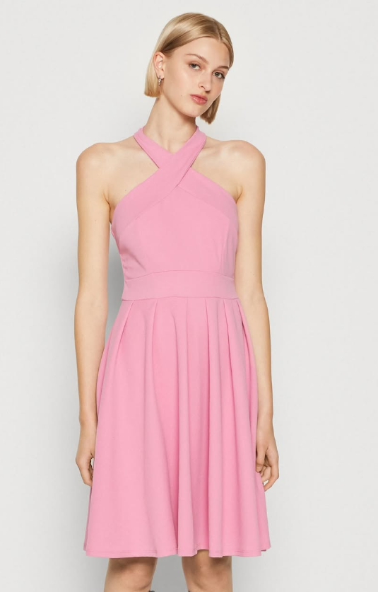 Wal G - nelly cross neck skater - rose pink