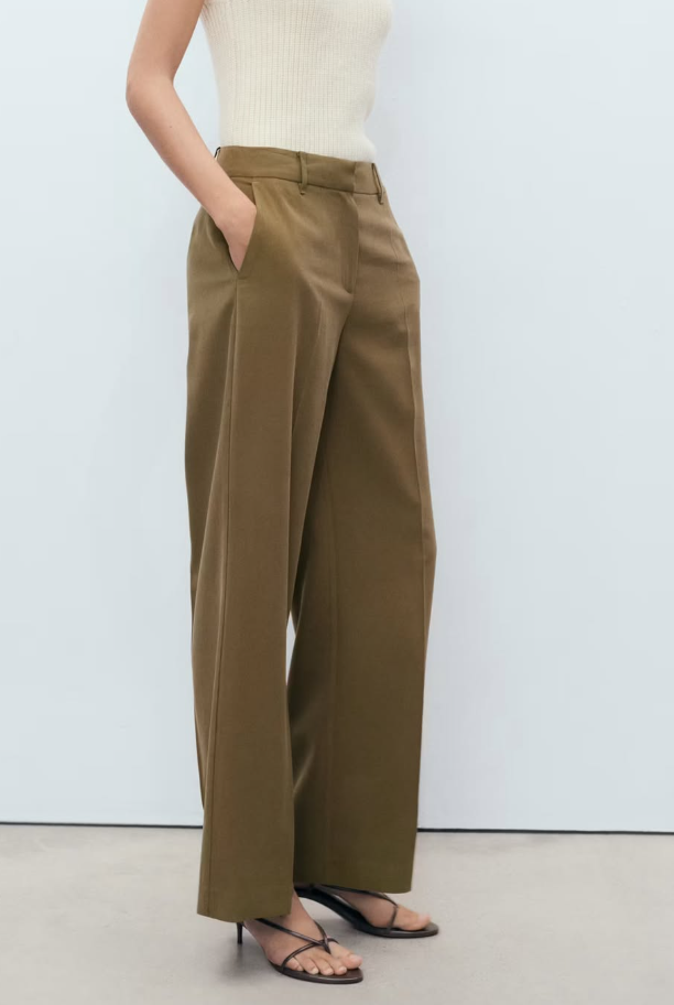 Mango - STRAIGHT MID-RISE TROUSERS