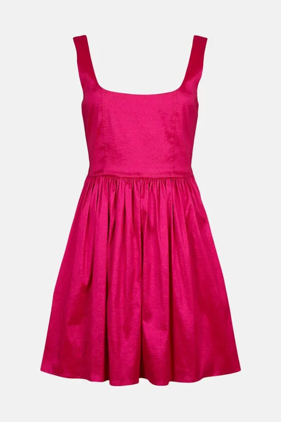 Seam Detail Bodice Full Skirt Mini Dress