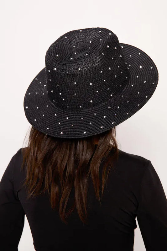 Pearl Raffia Fedora Hat