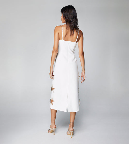 Star Cut-Out Detail Midaxi Dress