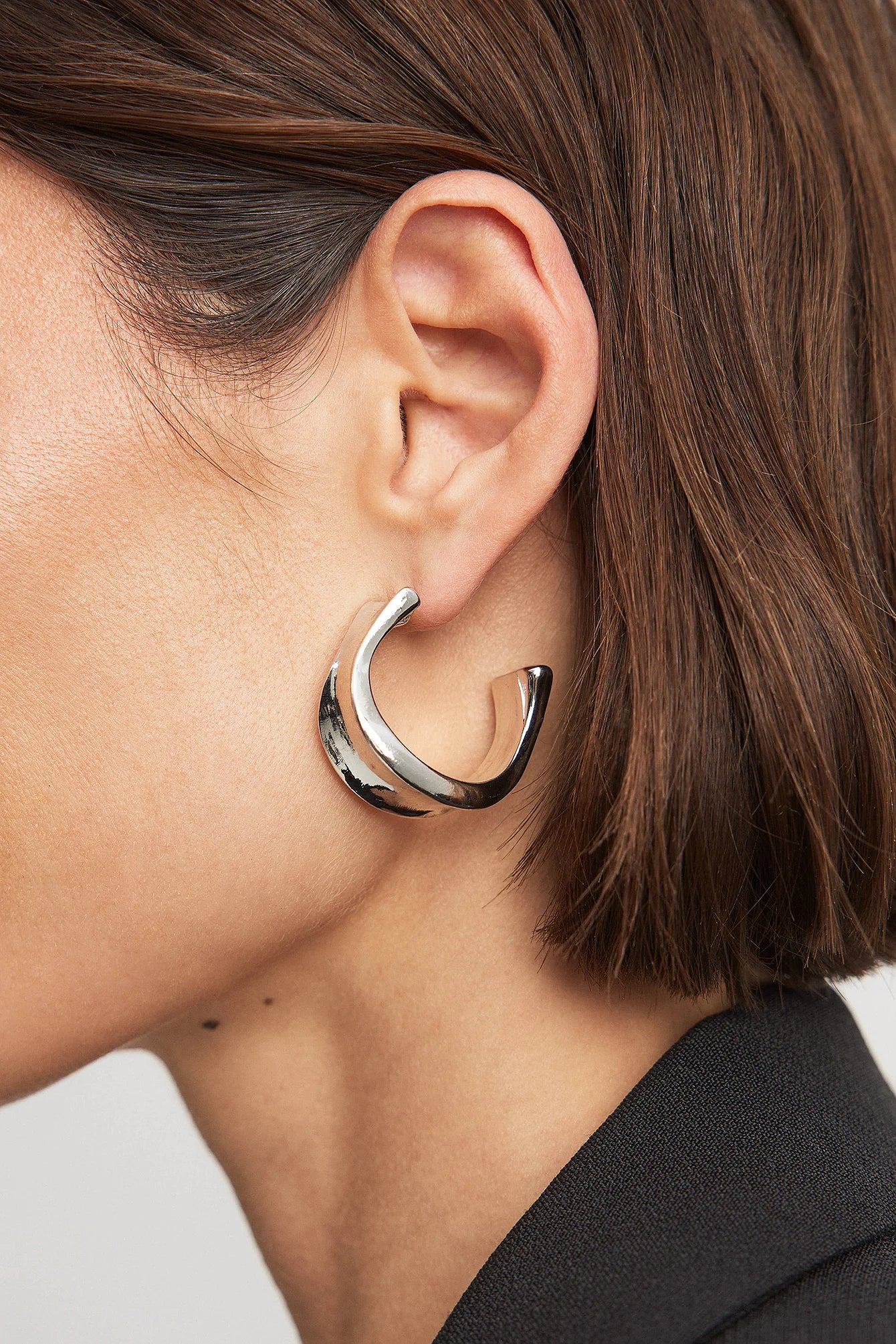 Big Liquid Look Hoops Silver