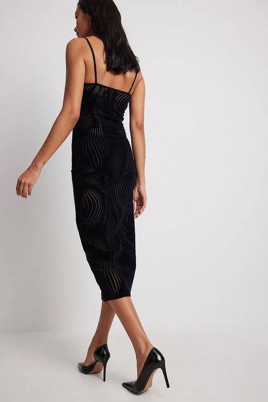 Burn Out Velvet Midi Dress