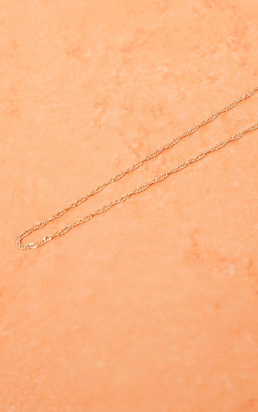 Gold Fine Twisted Belly Chain