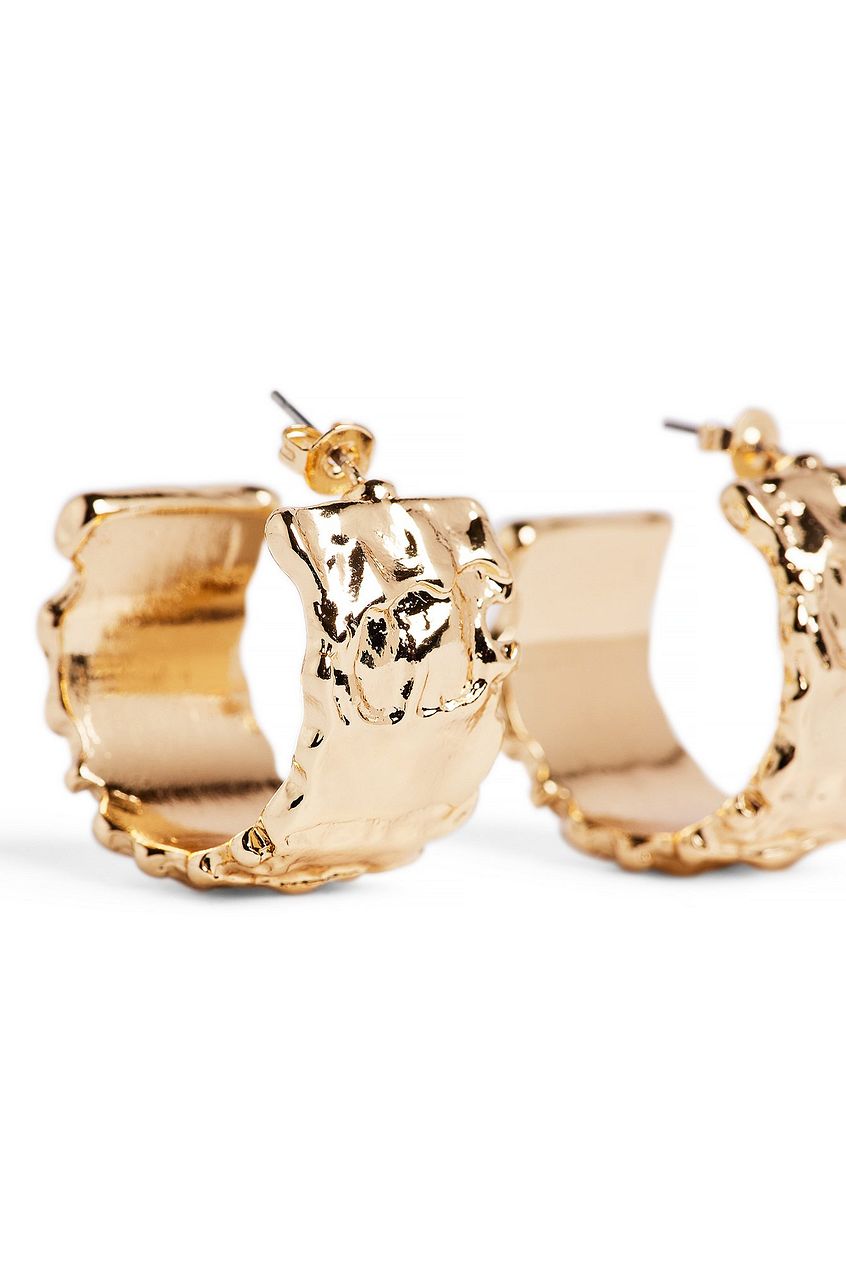 Chunky Wide Half Hoop Earrings